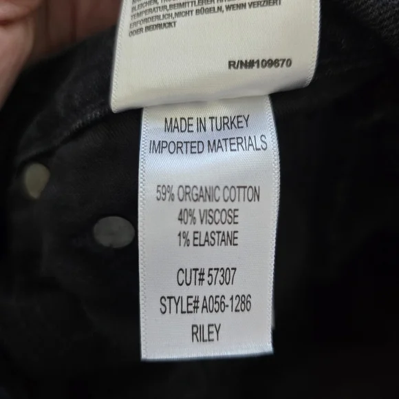 AGOLDE Black Denim Riley Jeans - Picture 3 of 3